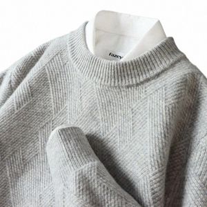 Мужской свитер Cmere с круглым вырезом, пуловеры, вязаный свитер, осень-зима, утолщенные теплые высококачественные джемперы, норковые топы, большие размеры M-4XL 82Jj #