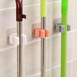 Ganchos multi-funcional adesivo multi-purpose fixado na parede mop organizador guarda-chuva titular casa escova vassoura cabide rack de armazenamento