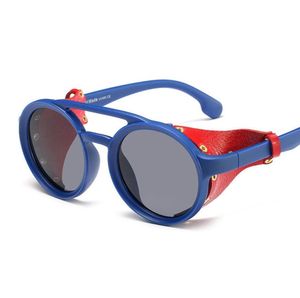 Najnowszy projektant okularów przeciwsłonecznych Steampunk dla mężczyzn i kobiet okrągły okulary mody unisex punk gotycki okulary Oculos de Sol9235638