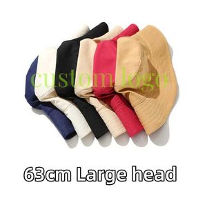 ET HATS Dostosowane wielkości czapka wiadra Duża głowa męska kapelusz rybakowy 63 cm duży lato słoneczny czapkę czysta bawełna Panama Bobc24326