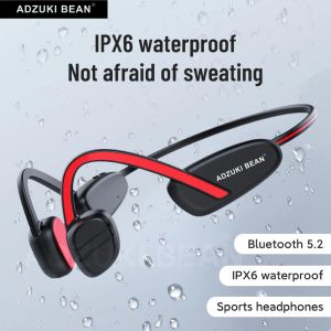 パッドBluetooth骨伝導イヤホンは、スマートフォン用のマイクボーン伝導ヘッドフォンを備えたIPX6防水性を実行しているスポーツ用