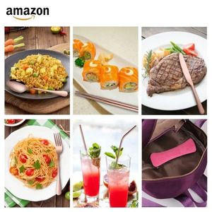 2024 4Pcs/3Pcs Set Dinnerware Portable Printed Knifes Fork Spoon Stainless Steel Family Camping Steak Cutlery Tableware with Bag