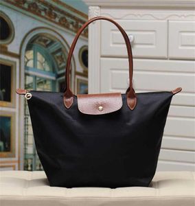 Novo francês superior couro longxiang saco feminino039s náilon alça longa bolinho dobrável tote5739706