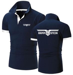 Ramstein alemanha banda de metal masculina verão moda algodão polos camisa casual cor sólida fino ajuste topos roupas 2207067481550