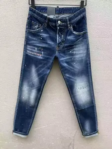 Designer Mens Jeans Purple Jeans Denim Pant Distressed Ripped Biker Jean Slim Fit Motorcycle men clothing Size 44-54