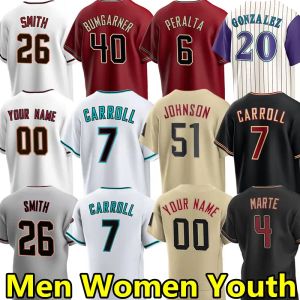 Corbin Carroll Diamondbacks Jerseys Ketel Marte Zac Gallen Randy Johnson Luis Gonzalez Gabriel Moreno Lourdes Gurriel Pavin Smith Madison Bumgarner