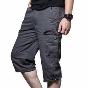 cargo Shorts Men Summer Streetwear Mens Cott Shorts Summer Overall Military Short Trousers Plus Size 5XL Men Bermuda Masculina Q0XF#