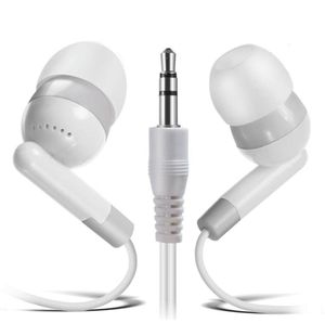 Einweg-In-Ear-Ohrhörer mit 35-mm-Klinkenstecker für Kinder, 100 Stück, weiße Farbe, für Schulen, Kinder, 1239940