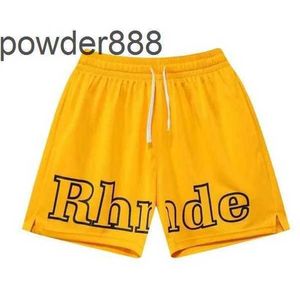 Designer de moda esportes shorts rhude verão curto praia calças dos homens de alta qualidade puro algodão streetwear tamanho solto cinco pontos basquete