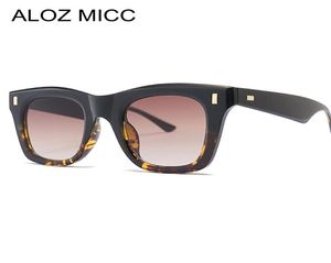 Aloz MICC Vintage Square Okulary przeciwsłoneczne Kobiety 2019 NITY OUNGIZE SUN GLASSES Men Retro Black Leopard Frame Uv400 Oculos A456428473