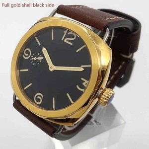 Men's Mechanical Watch 47mm 316 Stainless Steel Polished Case 17 Jewelry Manual Movement Luminous Hand 50m Waterproof