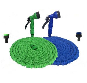 Equipamentos de rega Mangueira de jardim Expansível Água Flexível UE Tubo de mangueiras de plástico com pistola de pulverização para lavagem de carro 25FT250FT3626464