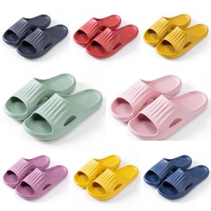 style19 Slippers leather British black white brown green yellow red Slides fashion outdoor comfortable breathable sports shoes Sandals