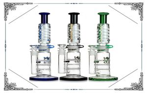 Phoenixstar Glas-Wasserpfeifen Straight Bong Glycerin Zable Coil Tube Wasserpfeife Triple Honeycomb Perc Heady Glass Bong Glasrohre1856621