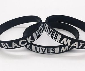 Черный браслет Lives Matter из силиконовой резины, спортивный браслет для мужчин и женщин, подарок LJJK21849392111