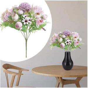 Flores decorativas Suculentas de parede Artificial Suspensão Simulação de flor rosa para arranjos