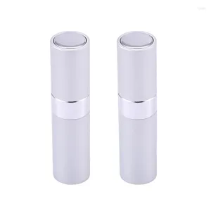 Garrafas De Armazenamento 2X 8 Ml Viagem Portátil Mini Garrafa Recarregável Atomizador De Perfume Vazio - Prata