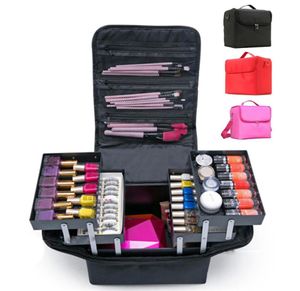 Mehrschichtiger Klapboard Cosmetic Bag Case Hülle Schönheitssalon Tattoos Nagelkunstwerkzeug Bin Mode Make -up Organizer großer Kapazität Y200712294769