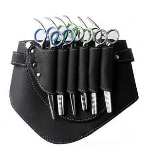 1PCS Hairdressing Holster Pouch Case With Waist Belt Rivet Clips Bag Hairdresser Barber Hair Scissors Bag Shears Bags Tool 240318