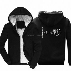 Novo coração de enfermagem impressão engraçado hoodies cott engrossar manter quente camisolas hip hop jaqueta legal topos harajuku streetwear s4vh #