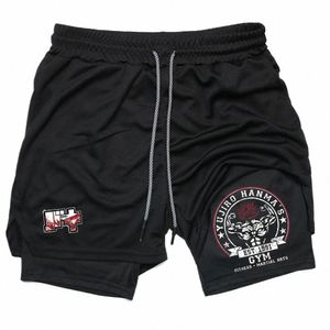 Gym Performance Shorts Mężczyźni prowadzący anime baki spodenki plażowe letnia sportowa odzież fitn trening jogging krótkie spodnie x65l#