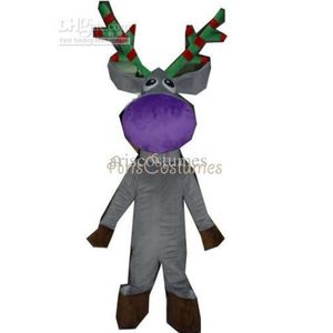 Trajes de mascote Halloween Natal Veados Renas Mascotte Cartoon Plush Fancy Dress Mascot Costume