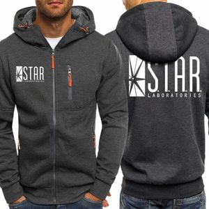 Comics Movie Star Laboratories Homens Hoodies Harajuku Solto Bolso Quente Zip Moletom Fi Hip Hop Roupas Soltas Zip Up Hoody a4Hu #