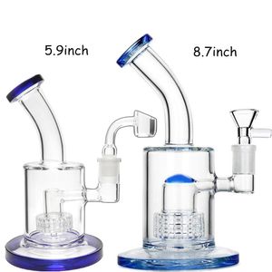 Hot Sale Matrix Perc Glass Bong FLITER HOOPH BUBBLER Tjockt vattenrör återvinns DAB RIG MED 14 mm Joint