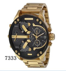 Sports Mens Watches Big Dial Display Top Brand Luxury watch Quartz Watch Steel Band 7333 Fashion Wristwatches For Men 73153589995