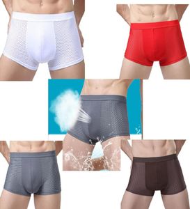 6 pzlotto Famoso Uomo Intimo Boxer Breve Pantaloncini di Lusso Biancheria Intima Sexy Casual Breve Uomo di seta del Ghiaccio Biancheria Intima Traspirante Maschio Gay Bo2316811