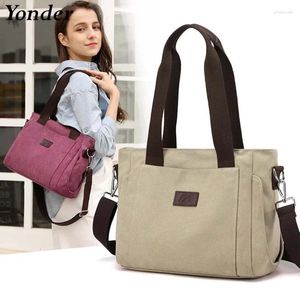 Kvällspåsar A4 Blank Retro Canvas Women's Shoulder Bag Damer Stor tyg för kvinnor Casual Tyg Kvinnliga handväskor Kina