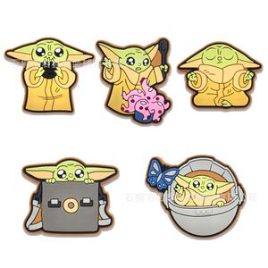 Star Green Elf Anime Charms Wholesale Childhood Memories Funny Gift Cartoon Charms Shoe Accessories PVC Decoration Buckle Soft Rubber Clog Charms