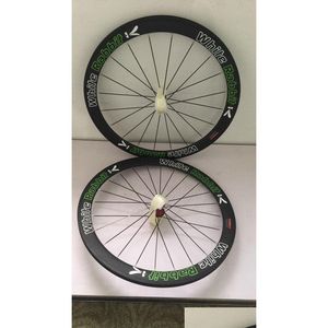 Bike Wheels Newest Style Carbon White Green Rabbit Bicycle Wheel 700X25Mm V Brakes D Tubar Cycling Tubess Drop Delivery Sports Outdoor Dh6Vy