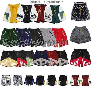 24SS Nya Rhude Shorts 50 färger högkvalitativa män Kvinnor Designers Summer Fashion Snabbtorkning Streetwear Beach Sportwear Mens Short