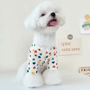 Hundkläder söt kärlek Cardigan Pet Clothes Teddy Pomeranian Bear Small Puppy Maltese Christmas Sweater Clothing