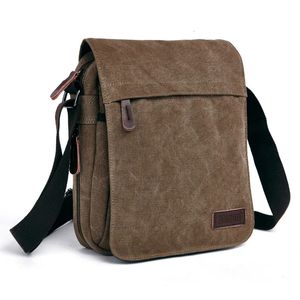 Casual Handbag Single Shoulder Bags Vintage Canvas Fashion Zipper iPad Bag Cellphone Bag Messenger Bags Tote 240309