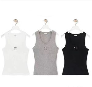 Women Knits Top Tee Designer Embroidery Knitted Vest Tank Top Sleeveless Breathable Knitted Pullover Womens Sport Tops