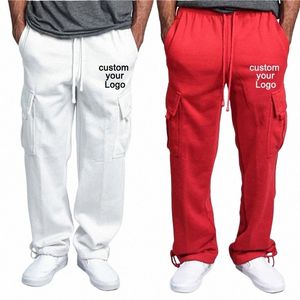 özel logo erkek kargo pantolon çok cepli sonbahar kış fi hip hop joggers tasarım sokak kıyafeti erkek pantolon s-4xl k7ey#