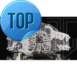 Relógio luxuoso de moissanite gelado com material de primeira qualidade feito com aparência atraente para venda
