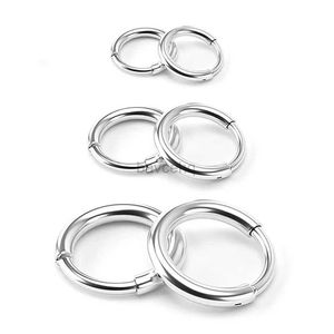 Hoop Huggie Wkoud kirurgiskt rostfritt stål Hoopörhängen kantlös liten båge -set lämplig för män kvinnor Ranunculus fick sömnörhängen 8/10/12mm 240326