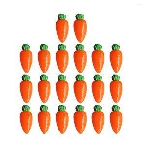 Decorative Flowers 20 Pcs Carrot Accessories Embellishments Making Supplies Charms Necklace DIY Crafts Flatback Resin Dangle Earrings