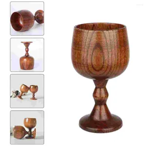 Wine Glasses Tall Glass Gifts For Friend Home Cup Juice Rugables Banquet Wooden Drinking Goblet Water