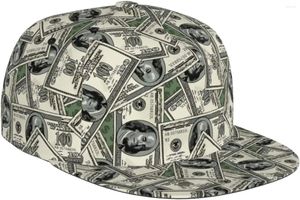 Boll Caps Us Bill Dollars Snapback Hat For Men Women Hip Hop Style Cool Flat Hatts Justerbar baseball