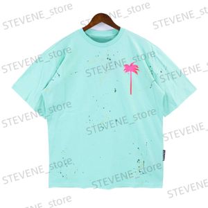 Herr t-shirts änglar grafik t-shirt för män kvinnor t-shirts kort-slved kvinnliga par lösa t-skjortor Streatwear T240325