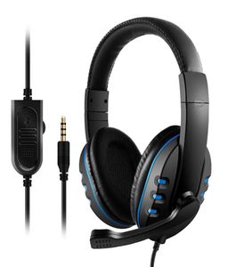 35mm Wired Gaming Headphones Game Headset Noise Refering Earphone med mikrofonvolymkontroll för PS4 Play Station 4 PC233L6668325