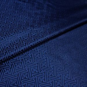 Materiał Deep Blue Yard Dyed Jacquard Satin Fabric for Fashion Dress Wedding Dresson Cushion Cover Curtain Table Patchwork Soszcie Akcesoria
