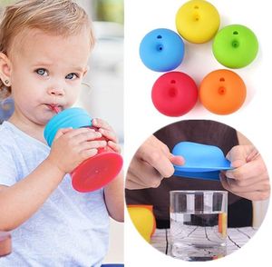 New Silicone Sippy Cup Lids Straw SpillProof Cup Cover for Water Bottle Mason Jar Baby Toddler2633112