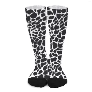 Damensocken, schwarze Leopardenstrümpfe, weiblicher Tierdruck, mittelweich, modernes Kletter-Anti-Rutsch-Muster, Geschenkidee