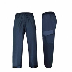 Çift katmanlı su geçirmez yağmur pantolon ayak bileği bantlı elastik bel kanadı cepleri unisex kamera trekking tırmanma yağmur pantolon ou b3qk#