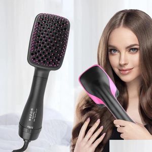 Haartrockner Mtifunction Air Brush Trockner 3 in 1 Curler Glätteisen Volumizer Blow Salon Styling Drop Lieferung Produkte Pflege Werkzeuge Otb4H